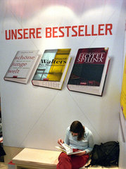 Leipziger Buchmesse  Bestseller-Werbung des Goldmann Verlages