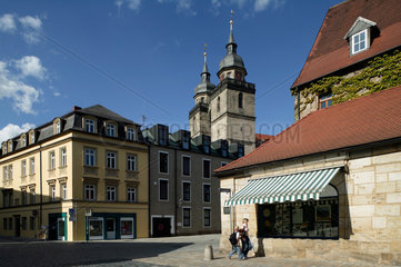 Bayreuth  Deutschland  die Friedrichstrasse und die Stadtkirche
