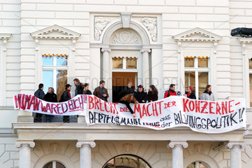 Protestierende Studenten in Berlin