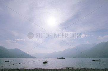 Boote auf dem Lago Maggiore in der Schweiz