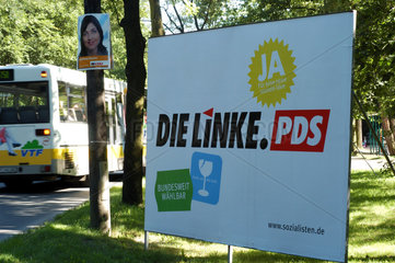 Wahlplakat der Partei -Die Linke.PDS- in Brandenburg