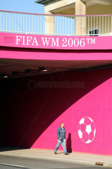 Werbung der Telekom fuer die WM 2006 in Leipzig