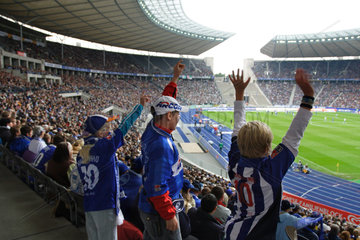 Fussballspiel im Berliner Olympiastadion (SV Werder Bremen gegen Hertha BSC)