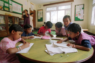 Maedchen im Haus der Hilfsorganisation CWIN in Nepal
