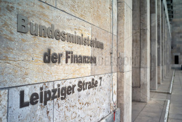 Berlin  Deutschland  das Bundesministerium der Finanzen  Eingang