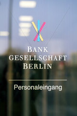 Logo der Zentrale der Bankgesellschaft Berlin AG