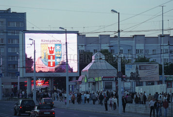 Ein LED-Bildschirm in Kaliningrad  Russland