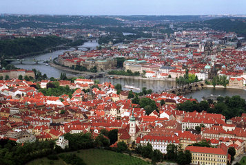 Kleinseite  Altstadt und Moldau in Prag