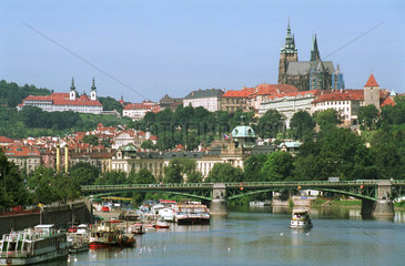 Moldau  Kleinseite und Hradschin in Prag