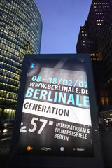 Berlin  Plakat der Berlinale am Potsdamer Platz