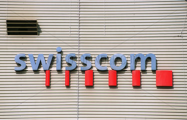 Logo der Swisscom in Basel