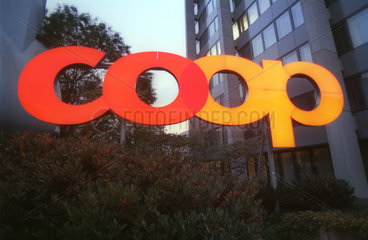 Logo der Handelskette Coop in der Schweiz