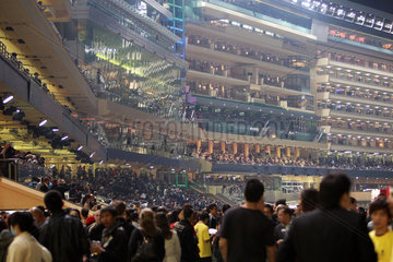 Hong Kong  China  Blick auf die Tribuene der Galopprennbahn Happy Valley