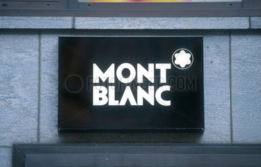 Logo Montblanc in der Berliner Friedrichstrasse