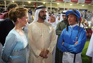 Dubai  Vereinigte Arabische Emirate  Sheikh Mohammed bin Rashid mit seiner Frau