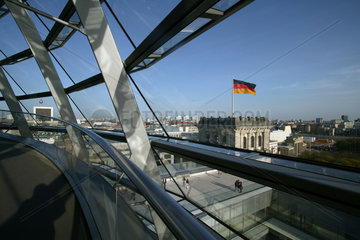 Berlin  Aussicht aus der Reichstagskuppel