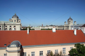Wien  Blick ueber die Skyline von Wien