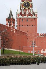 Moskau  Aufmarsch auf dem Roten Platz