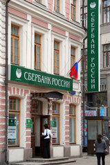 Moskau  Filiale der Sberbank oder Zberbank