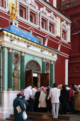 Moskau  kleine blaue Kapelle am Auferstehungstor