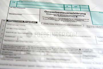 Berlin  Steuerformular fuer Gewerbesteuererklaerung