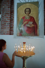 Andacht in der Christus-Erloeserkirche in Kaliningrad  Russland