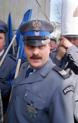 Demonstration von polnischen Polizisten