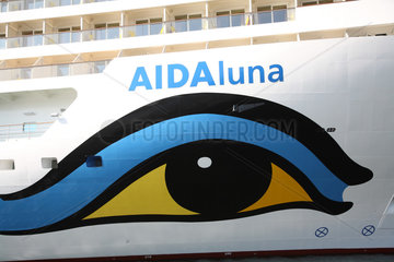 Rostock-Warnemuende  Deutschland  Kreuzfahrtschiff Aidaluna