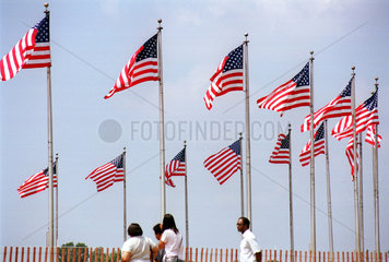 Washington D.C.  USA  die US-Flaggen