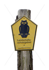 Neuenhagen  Deutschland  Hinweisschild Landschaftsschutzgebiet
