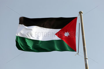 Dubai  Vereinigte Arabische Emirate  Nationalflagge von Jordanien