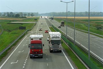 Blick auf die Autobahn A2  Polen