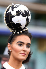 Royal Ascot  Fashion on Ladies Day: Woman with extravagant hat