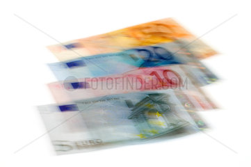 Euro Geldscheine als Freisteller