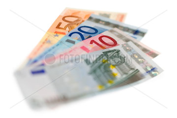 Euro Geldscheine als Freisteller