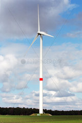 Windgenerator auf einer Wiese  Norddeutschland