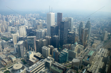 Toronto - Die Hochhaeuser des Bankenviertels aus der Vogelperspektive