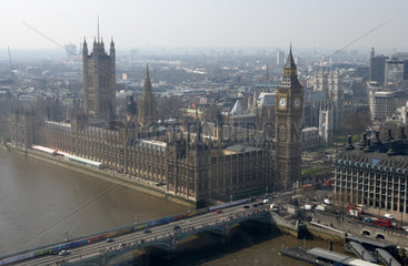 London- Houses of Parliament aus der Vogelperspektive