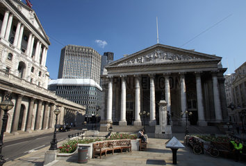 London - Gebaeude der Bank of England und der Boersen