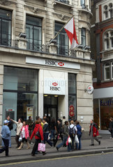 London - Filiale der HSBC Bank in der City