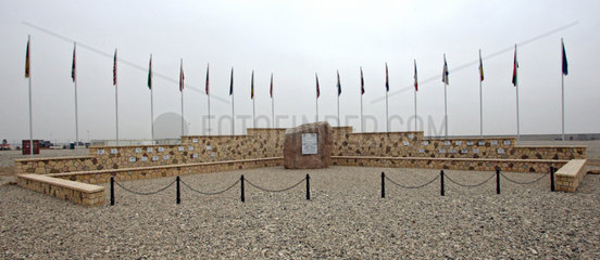 Mazar-e Sharif  Afghanistan  Gedenkplatz fuer Gefallene Soldaten im Camp Marmal
