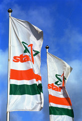 Flaggen der Tankstellenkette Star