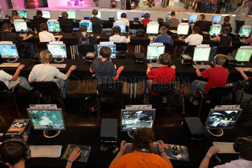 Leipzig - Teilnehmer an den World Cyber Games auf der Games Convention