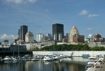 Montreal - Blick vom Basin Jaques-Cartier zur Innenstadt