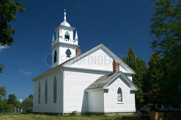 Historische Dorfkirche im Freilichtmuseum Upper Canada Village