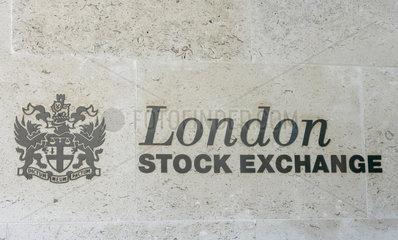London - Das Logo der London Stock Exchange