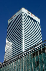 London - Der HSBC Tower im Finanzzentrum Canary Wharf