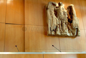 Karlsruhe  die Richterbank des Bundesverfassungsgerichtes