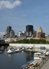 Montreal - Blick vom Basin Jaques-Cartier zur Innenstadt