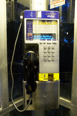 Ein oeffentliches Telefon des Telekommunikationsunternehmens Bell Canada
